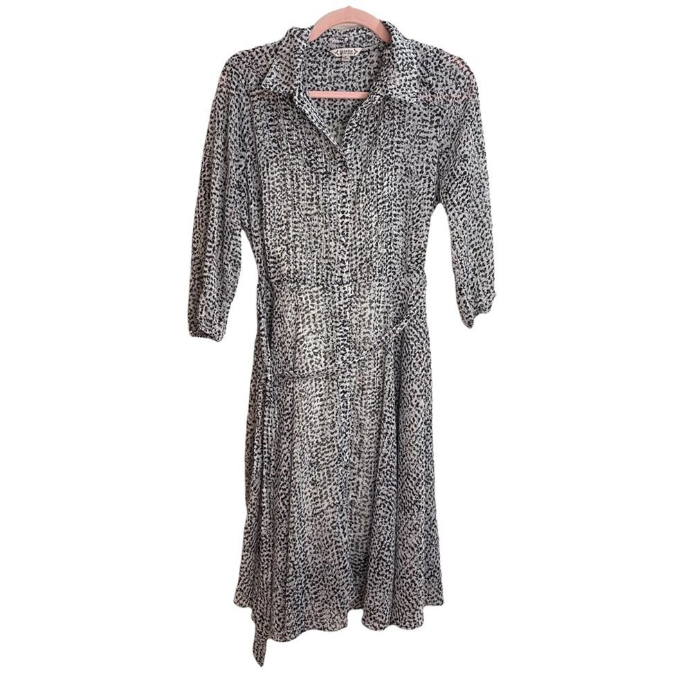 Nanette Lepore Black and White Gold Sugar Sizzle Dress